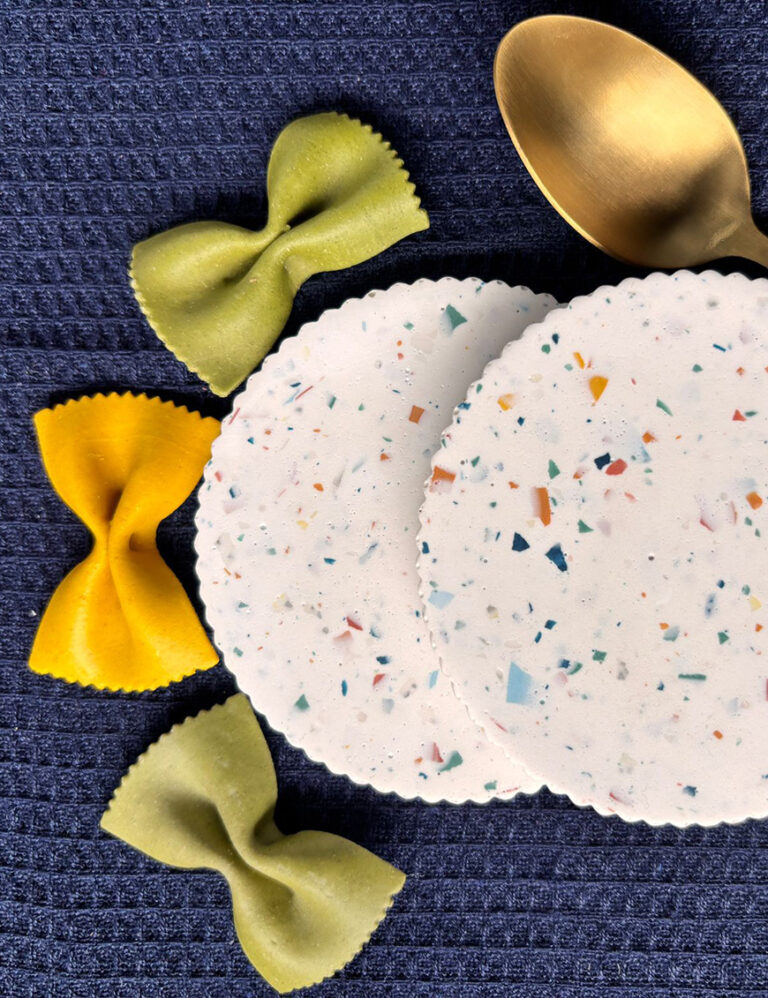 Coaster Set White Neréa Terrazzo 1