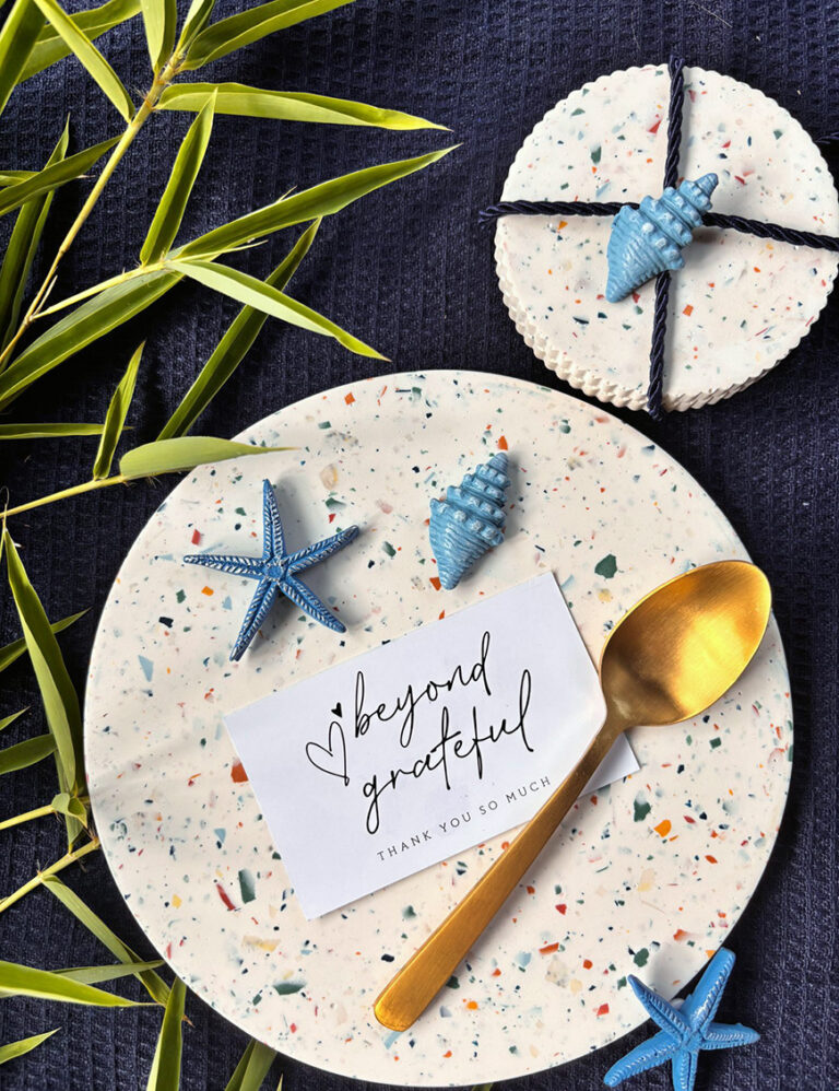 Placemat Set White Neréa Terrazzo (5)